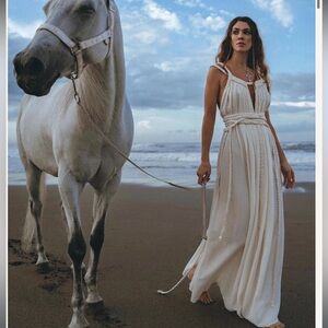 Off-White Greek Goddess Boho Wedding dress